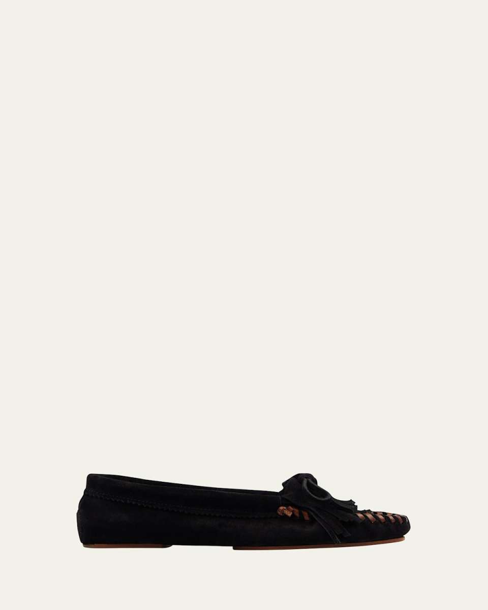Indiana Suede Fringe Mocassin Loafers
